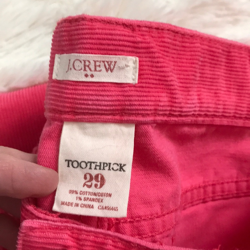 J.Crew Pink Toothpick Corduroy Pants - Picture 8 of 8